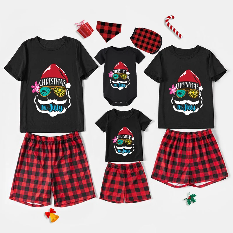 Christmas Matching Family Pajamas Christams In July Sunglass Santa Black Red Short Pajamas Sets
Christmas Matching Family Pajamas Christams In July Sunglass Santa Black Red Short Pajamas Sets