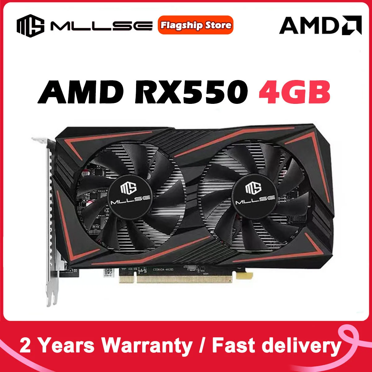 

MLLSE 100% New AMD Radeon RX 550 4GB Graphics Card GDDR5 128bit PCI-E X16 HDMI DP DVI-D RX550 Video Card Desktop Gaming