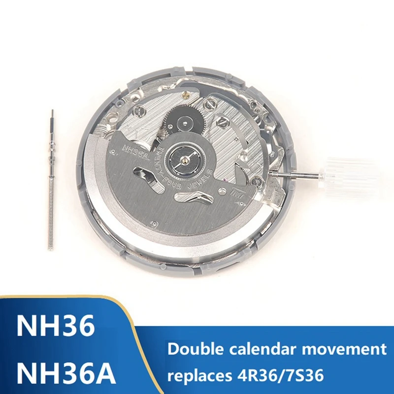 Механизм NH36/NH36A + стальной стержень + контрольный стержень, поддержка даты дня, высокоточный автоматический механизм часов
Механизм NH36/NH36A + стальной стержень + контрольный стержень, поддержка даты дня, высокоточный автоматический механизм часов