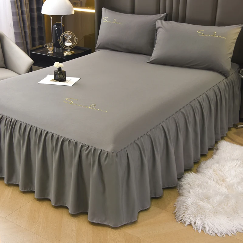Gray Bed Skirt Pastel Beautiful Bedspread on the Bed Double Single Mattress Protector Cover Solid Bedsheets Full Twin Queen King
Gray Bed Skirt Pastel Beautiful Bedspread on the Bed Double Single Mattress Protector Cover Solid Bedsheets Full Twin Queen King