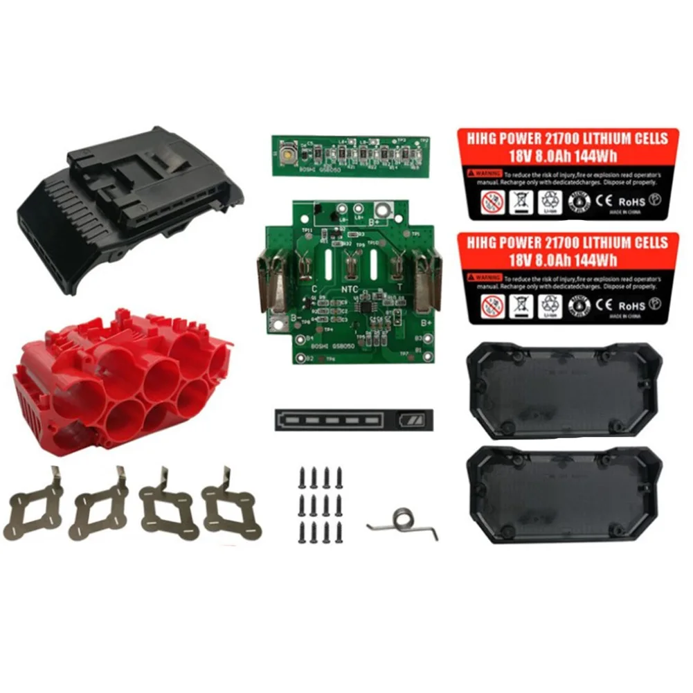 Battery Adapter Converter BAT618 Li-Ion Battery Plastic Case Cover 10x21700 PCB Circuit Board For Bosch 18V
Battery Adapter Converter BAT618 Li-Ion Battery Plastic Case Cover 10x21700 PCB Circuit Board For Bosch 18V