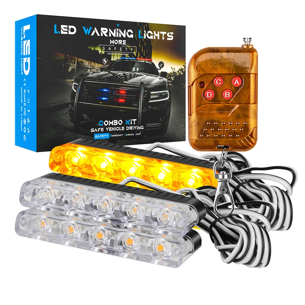 4pcs 5SMD LED Kit Strobe Light Clip Light Red and Blue Grille Middle Mesh Warning Light Chassis Flicker Strobe Light Kit 12v
4pcs 5SMD LED Kit Strobe Light Clip Light Red and Blue Grille Middle Mesh Warning Light Chassis Flicker Strobe Light Kit 12v