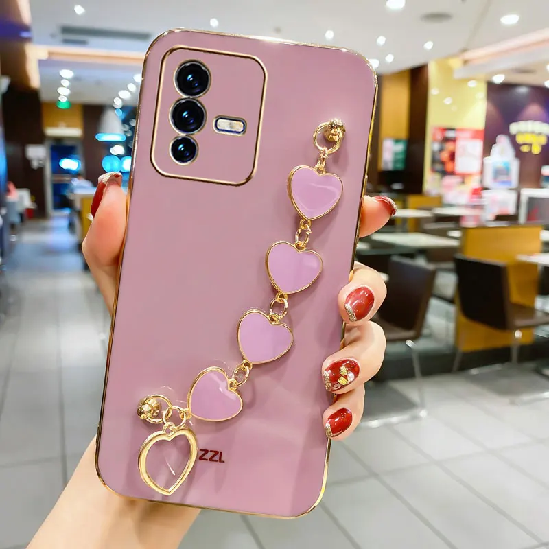 Luxury Heart Bracelet Case For Vivo Y33S Y35 Y50 Y51 Y52S For Vivo V20 V20Pro V21E V23 V23E V25 Y76S Y31 Gold Straight TPU Cover
Luxury Heart Bracelet Case For Vivo Y33S Y35 Y50 Y51 Y52S For Vivo V20 V20Pro V21E V23 V23E V25 Y76S Y31 Gold Straight TPU Cover