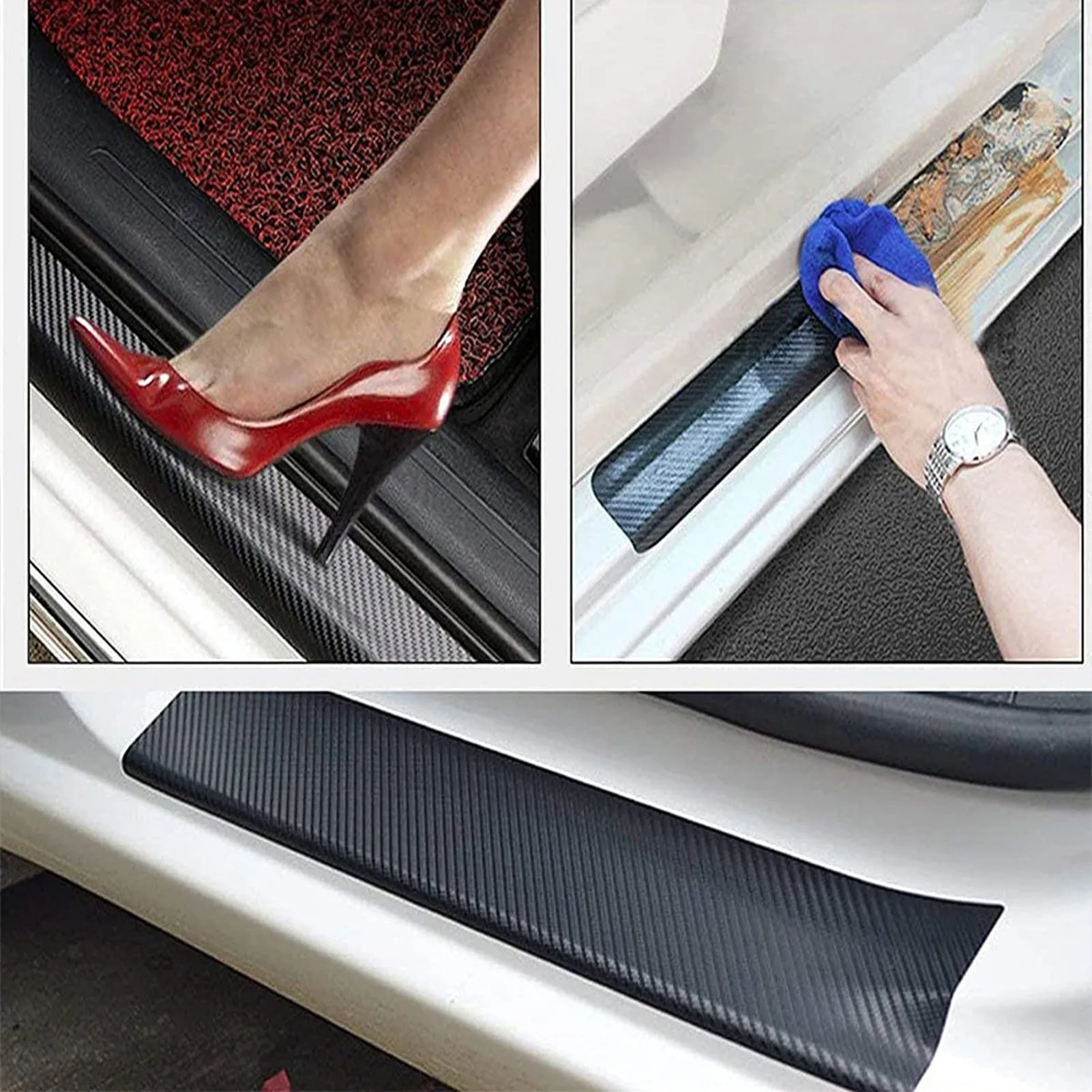 3D Car Door Stickers Universal Sill Scuff Anti Scratch Door Entry Guards Carbon Fiber Self-Adhesive Film Car Accessories
3D Car Door Stickers Universal Sill Scuff Anti Scratch Door Entry Guards Carbon Fiber Self-Adhesive Film Car Accessories