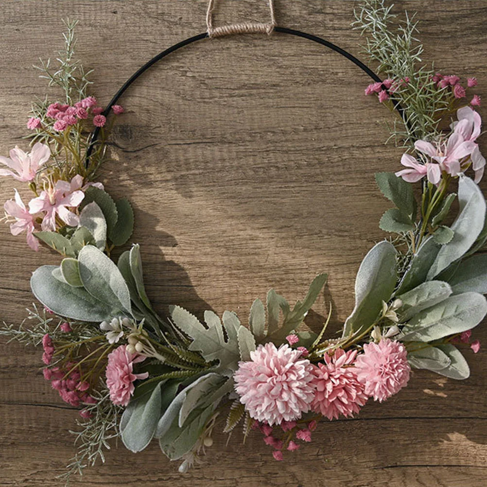 Frame Artificial Garland Outdoor Spring Decor Metal Hoop Wreath Plastic Realistic Flower
Frame Artificial Garland Outdoor Spring Decor Metal Hoop Wreath Plastic Realistic Flower