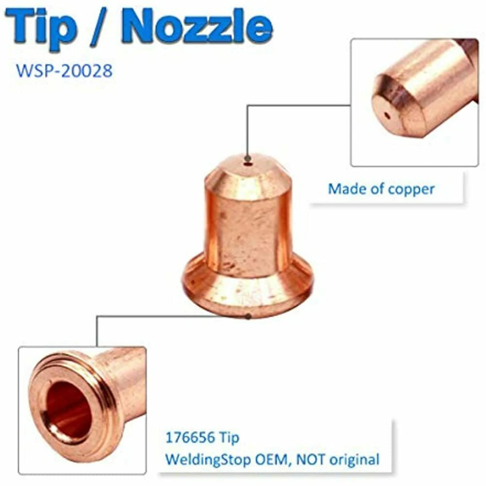 Practical Plasma Tips Plasma Electrodes 176655 Electrodes 176656 Tips 25C/27C 375Xtreme For Miller Plasma Cutting
Practical Plasma Tips Plasma Electrodes 176655 Electrodes 176656 Tips 25C/27C 375Xtreme For Miller Plasma Cutting