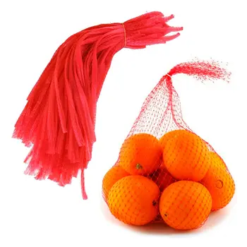 100pcs Reusable Drawstring Mesh Bag Hanging Mesh Egg Netting Bag for Fruit Vegetable Food Storage Bag