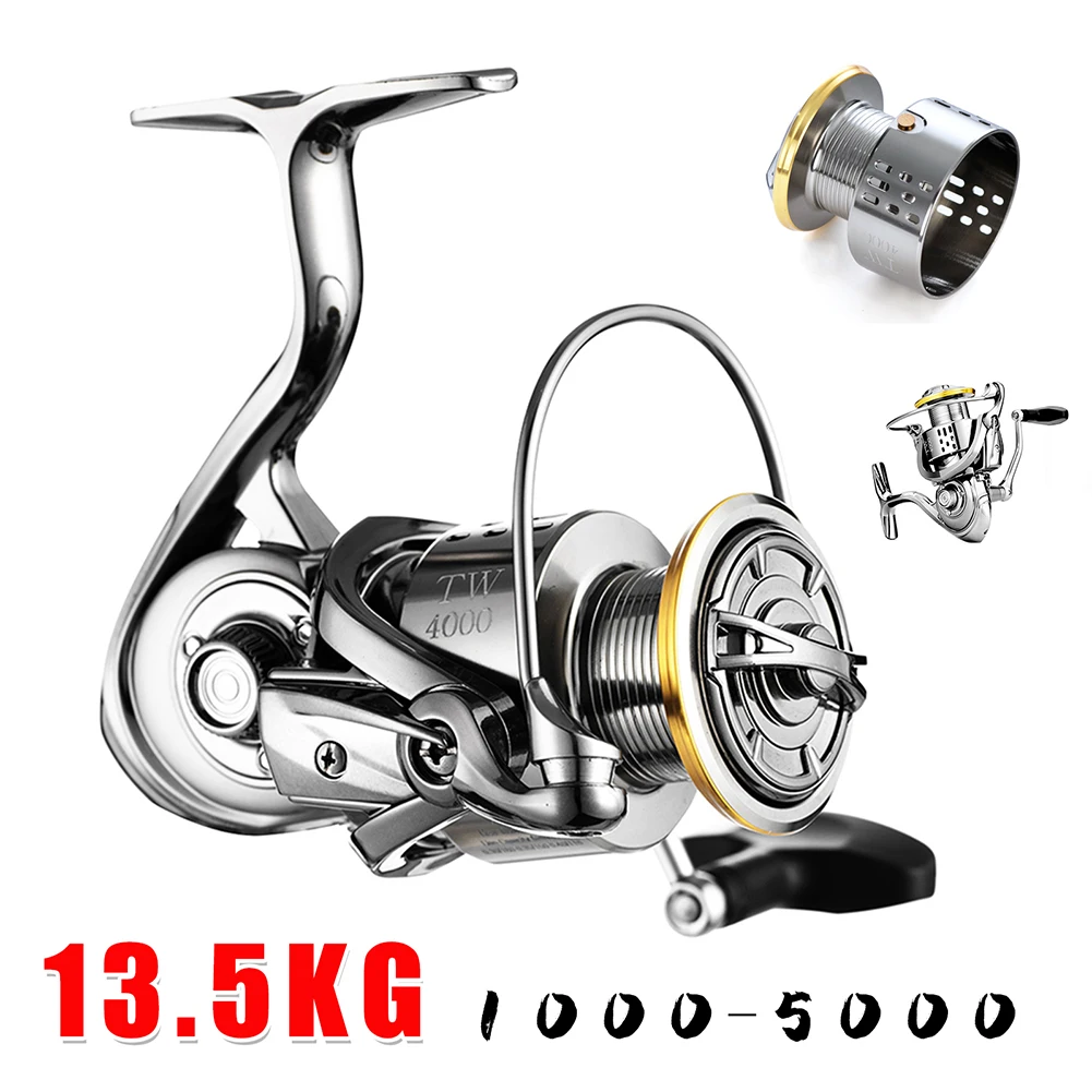 Spinning Reel 1000-5000 Series Fishing Reel 13.5KG Max Drag Lightweight Metal Spool Spinning Reel For Carp Freshwater Saltwater
Spinning Reel 1000-5000 Series Fishing Reel 13.5KG Max Drag Lightweight Metal Spool Spinning Reel For Carp Freshwater Saltwater