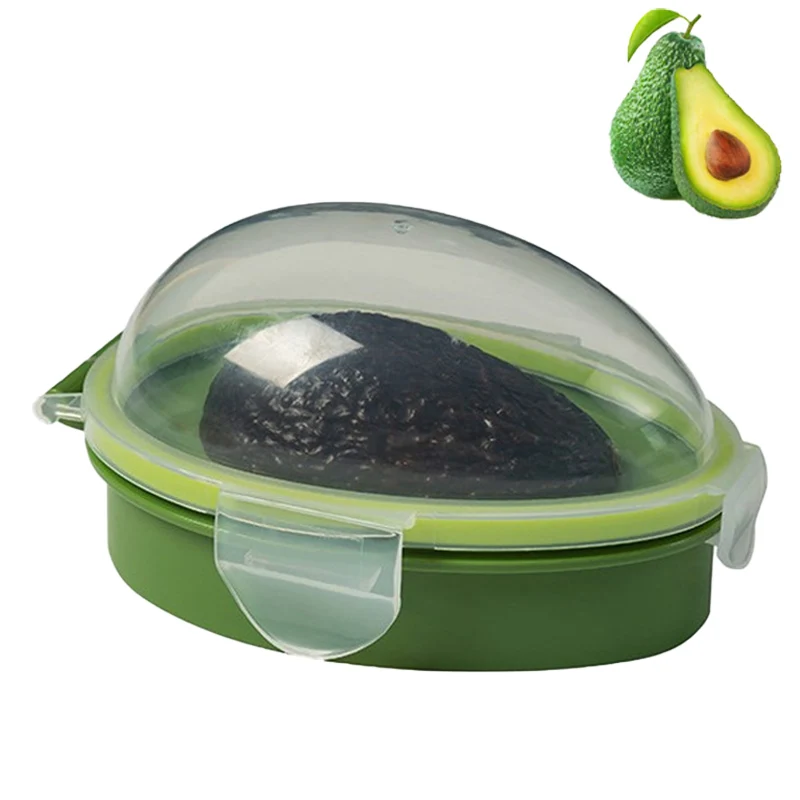 

Silicone Avo Saver Avocado Huggers Box Avocado Keeper Storage Container Snap-On Lid Avocados Fresh-keeping Kitchen Gadget Items