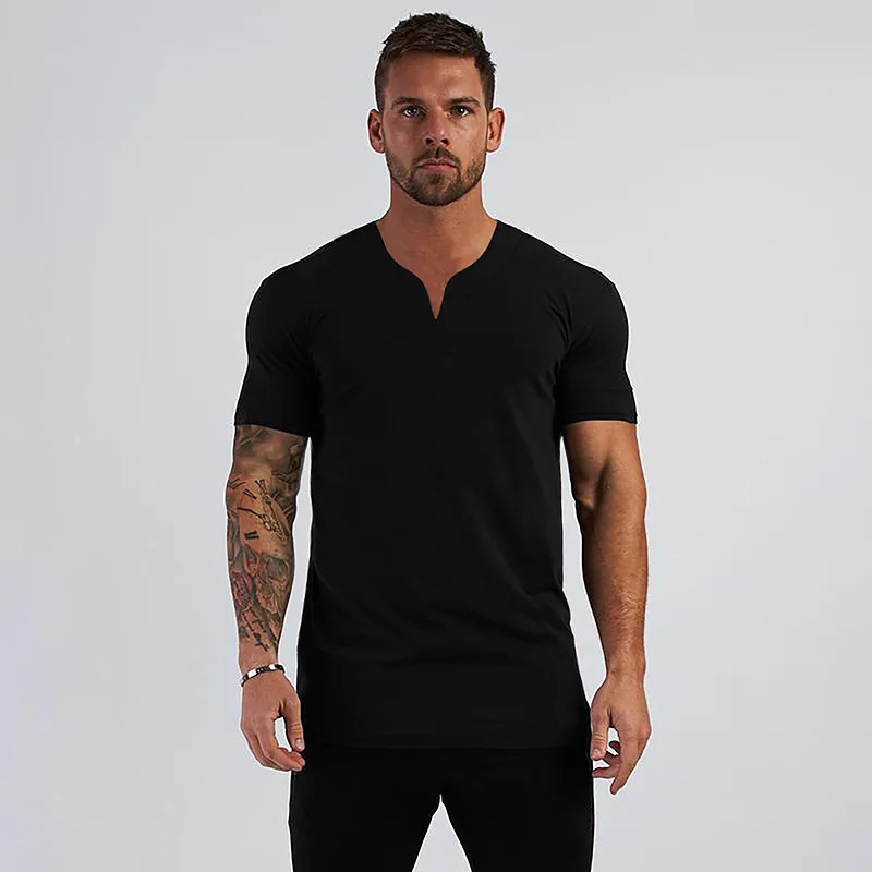 Ins trend summer small V-neck cotton sports T-shirt men casual breathable fitness blank training short-sleeved shirt
Ins trend summer small V-neck cotton sports T-shirt men casual breathable fitness blank training short-sleeved shirt