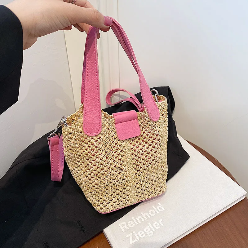 Woven Basket Bucket Bag Tote Barrel Straw Woven Crossbody Bag Handbags Women Bags Designer Beach Bag For Women 2022 2 Piece Set
Woven Basket Bucket Bag Tote Barrel Straw Woven Crossbody Bag Handbags Women Bags Designer Beach Bag For Women 2022 2 Piece Set