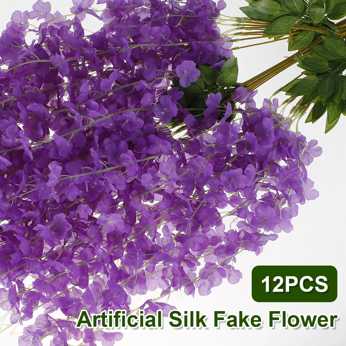 12Pcs Artificial Silk Wisteria Flower 110CM Fake Wisteria Vine Hanging Garland Simulation Wisteria Bouquet Flowers String
12Pcs Artificial Silk Wisteria Flower 110CM Fake Wisteria Vine Hanging Garland Simulation Wisteria Bouquet Flowers String