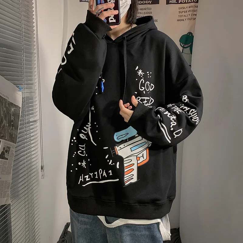 Hip Hop Man Harajuku Hoodies Sweatshirt Long Sleeve Cartoon Print Jackets Couple Clothing Men Spring Autumn Oversized Streetwear
Hip Hop Man Harajuku Hoodies Sweatshirt Long Sleeve Cartoon Print Jackets Couple Clothing Men Spring Autumn Oversized Streetwear
