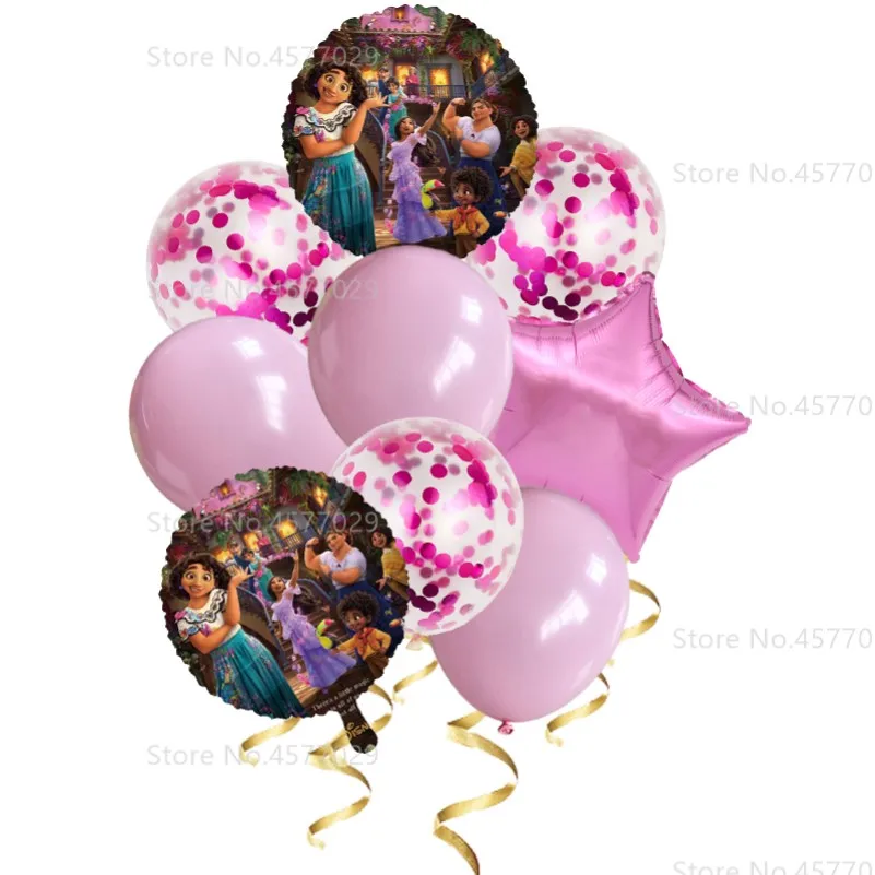1 набор украшений для дня рождения Disney Encanto с воздушными шарами 18 дюймов Mirabel Baby Shower Foil Balloons Cartoon Kids Toy Globos on.