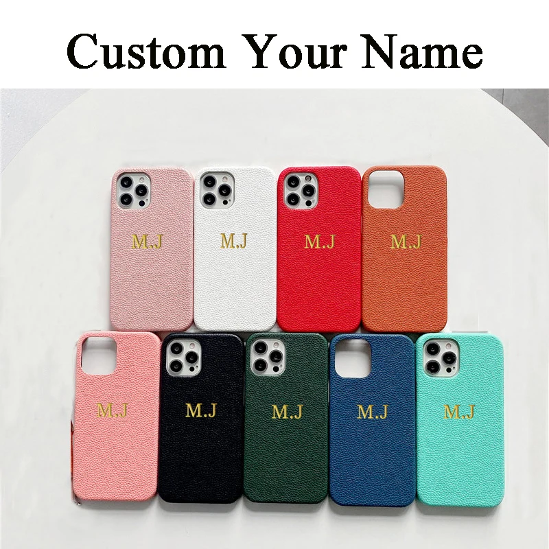 Luxury Customize DIY Name Letters Litchi PU Leather Case For iphone 13 Pro Max 12 11 Pro Max X XS XR 7 8 Plus SE Hard Cover Bag
Luxury Customize DIY Name Letters Litchi PU Leather Case For iphone 13 Pro Max 12 11 Pro Max X XS XR 7 8 Plus SE Hard Cover Bag