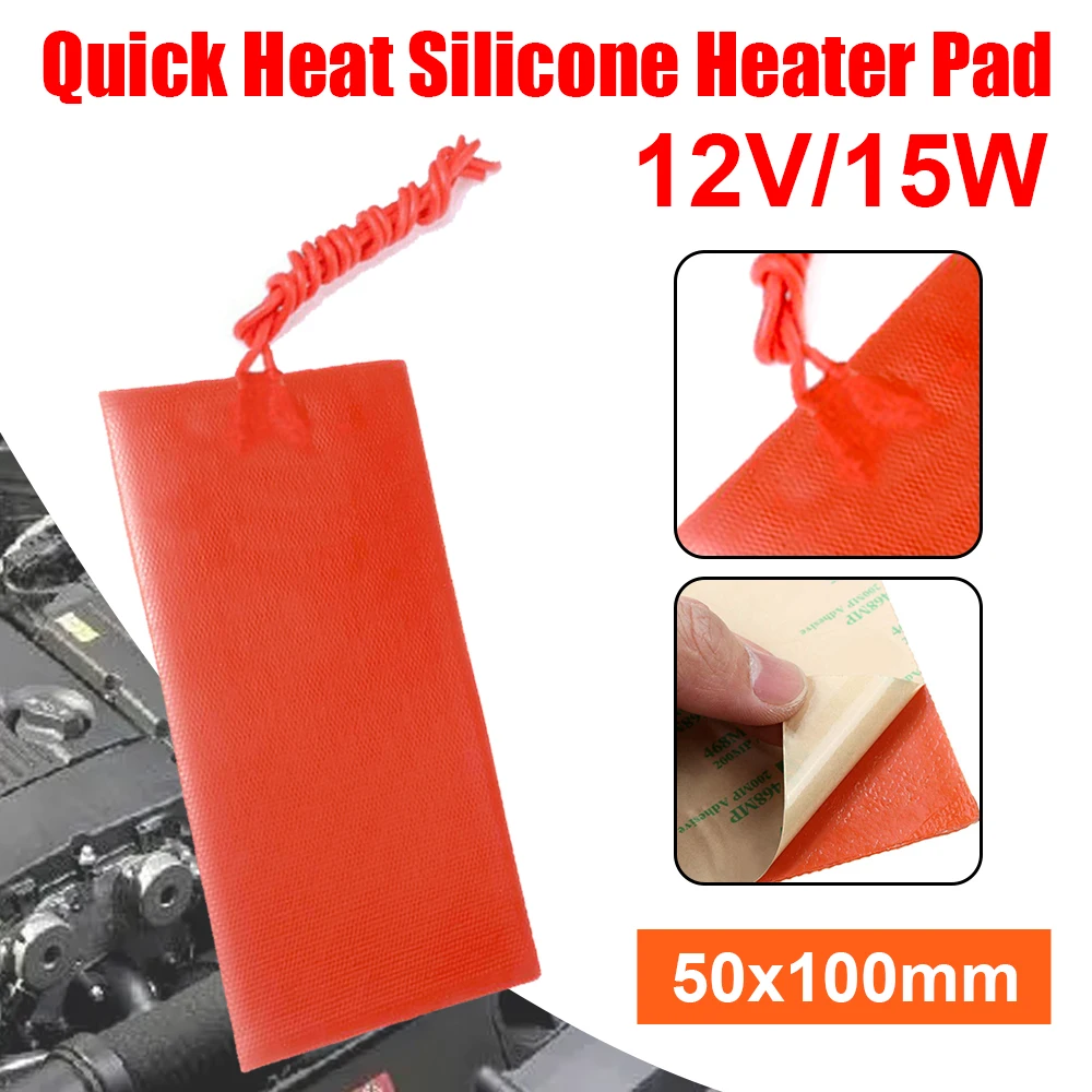 Mini 12V 15W 50x100MM Heat Silicone Heater Pad Silicone Heater Fuel Engine Fuel Tool Heating Pad Winter Heated Waterproof Mat
Mini 12V 15W 50x100MM Heat Silicone Heater Pad Silicone Heater Fuel Engine Fuel Tool Heating Pad Winter Heated Waterproof Mat