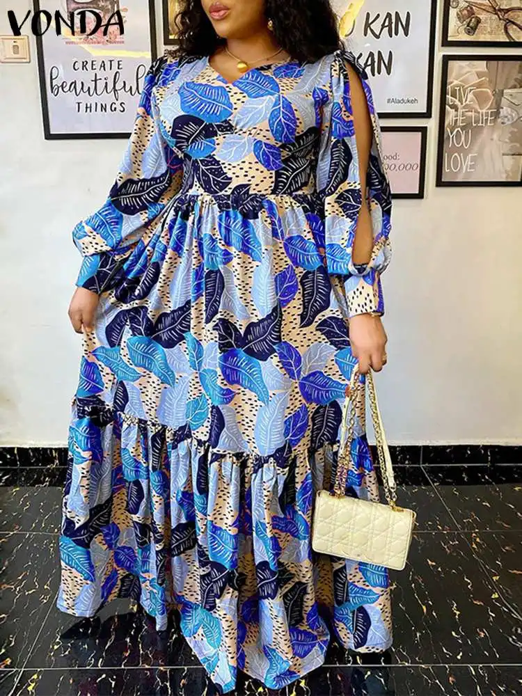 VONDA Summer Bohemian Maxi Dress 2022 Women Vintage Long Sleeve Slit Vintage Printed Pleated Party Long Dress Casual Vestidos
VONDA Summer Bohemian Maxi Dress 2022 Women Vintage Long Sleeve Slit Vintage Printed Pleated Party Long Dress Casual Vestidos