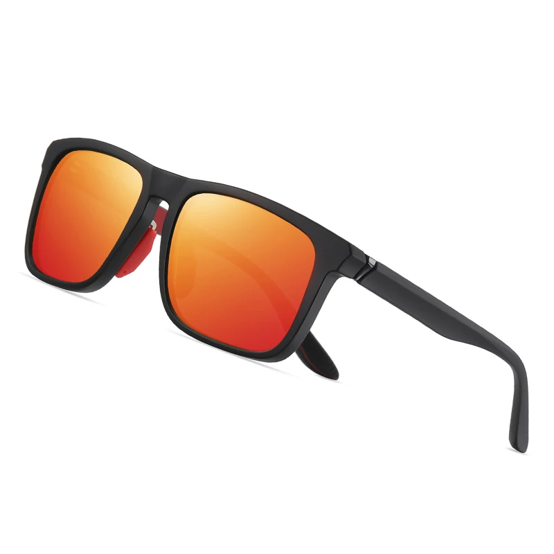 

Мужские спортивные солнцезащитные очки TR90, поляризационные очки с отверстиями для воздуха и защитой от ультрафиолета UV400, квадратные цветн...