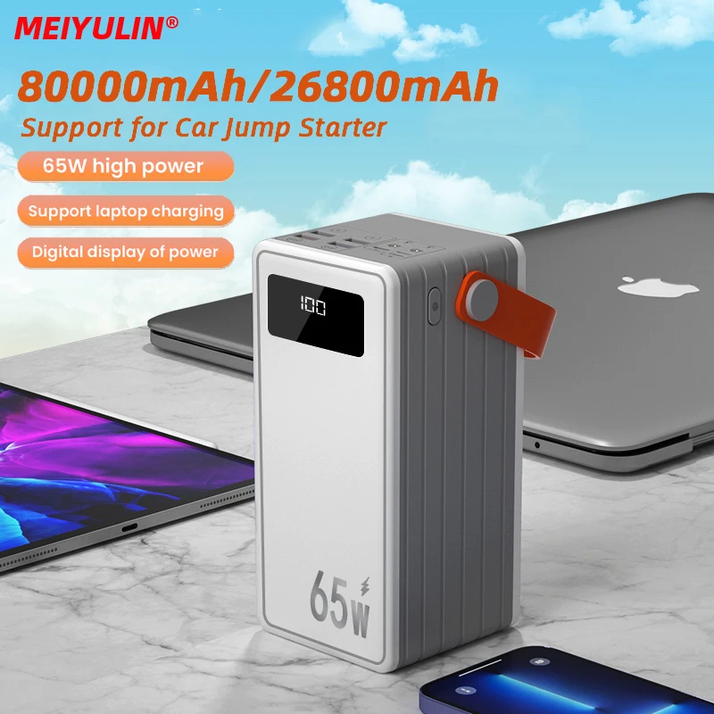 80000mAh 65W PD Fast Charging Power Bank For MacBook iPhone Samsung External Battery Power Supply Station With Car Jump Starter
80000mAh 65W PD Fast Charging Power Bank For MacBook iPhone Samsung External Battery Power Supply Station With Car Jump Starter