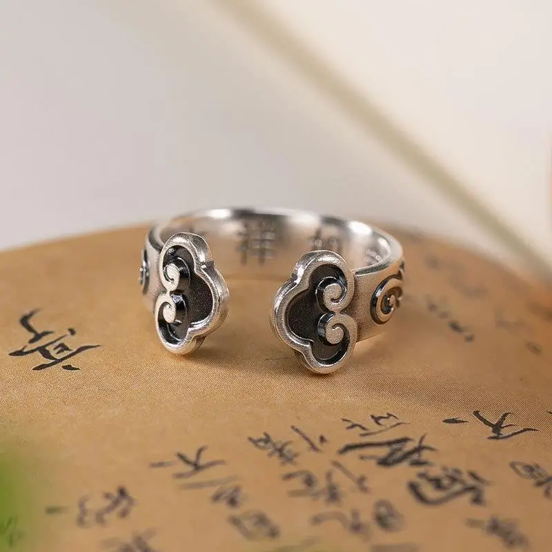 Original S925 Pure Silver Personality Distressed Matte National Style Auspicious All the Best Ancient Style Lady Opening Ring Ri
Original S925 Pure Silver Personality Distressed Matte National Style Auspicious All the Best Ancient Style Lady Opening Ring Ri