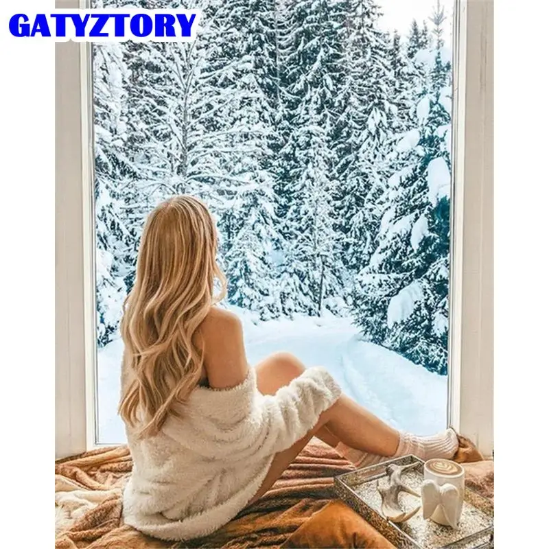 GATYZTORY Oil Painting By Numbers Girl Figure Handpainted Pictures By Number Winter Kits Drawing On Canvas Home Decor
GATYZTORY Oil Painting By Numbers Girl Figure Handpainted Pictures By Number Winter Kits Drawing On Canvas Home Decor