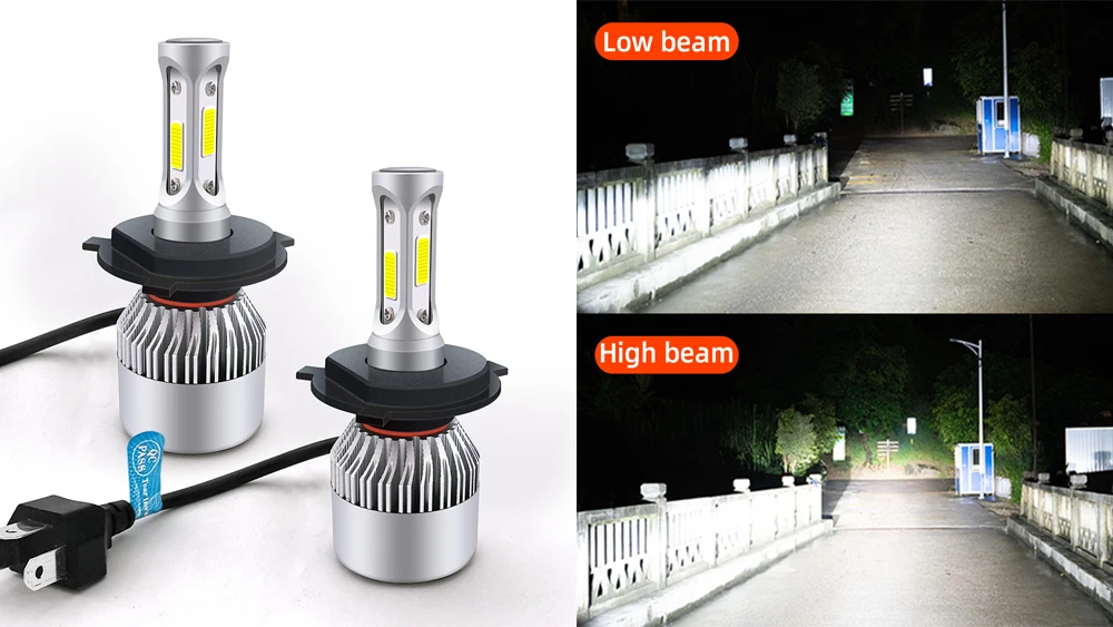 2pcs Universal Car LED Headlight S2 COB Chip IP67 6500K 8000LM Super Bright H4 White Light High-quality High-brightness COB
2pcs Universal Car LED Headlight S2 COB Chip IP67 6500K 8000LM Super Bright H4 White Light High-quality High-brightness COB