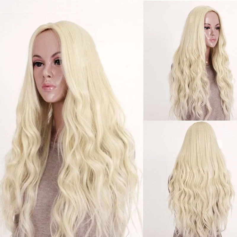 Long Ombre Light Golden High Density Temperature Synthetic Wig For Women Glueless Wavy Cosplay Hair Wig
Long Ombre Light Golden High Density Temperature Synthetic Wig For Women Glueless Wavy Cosplay Hair Wig