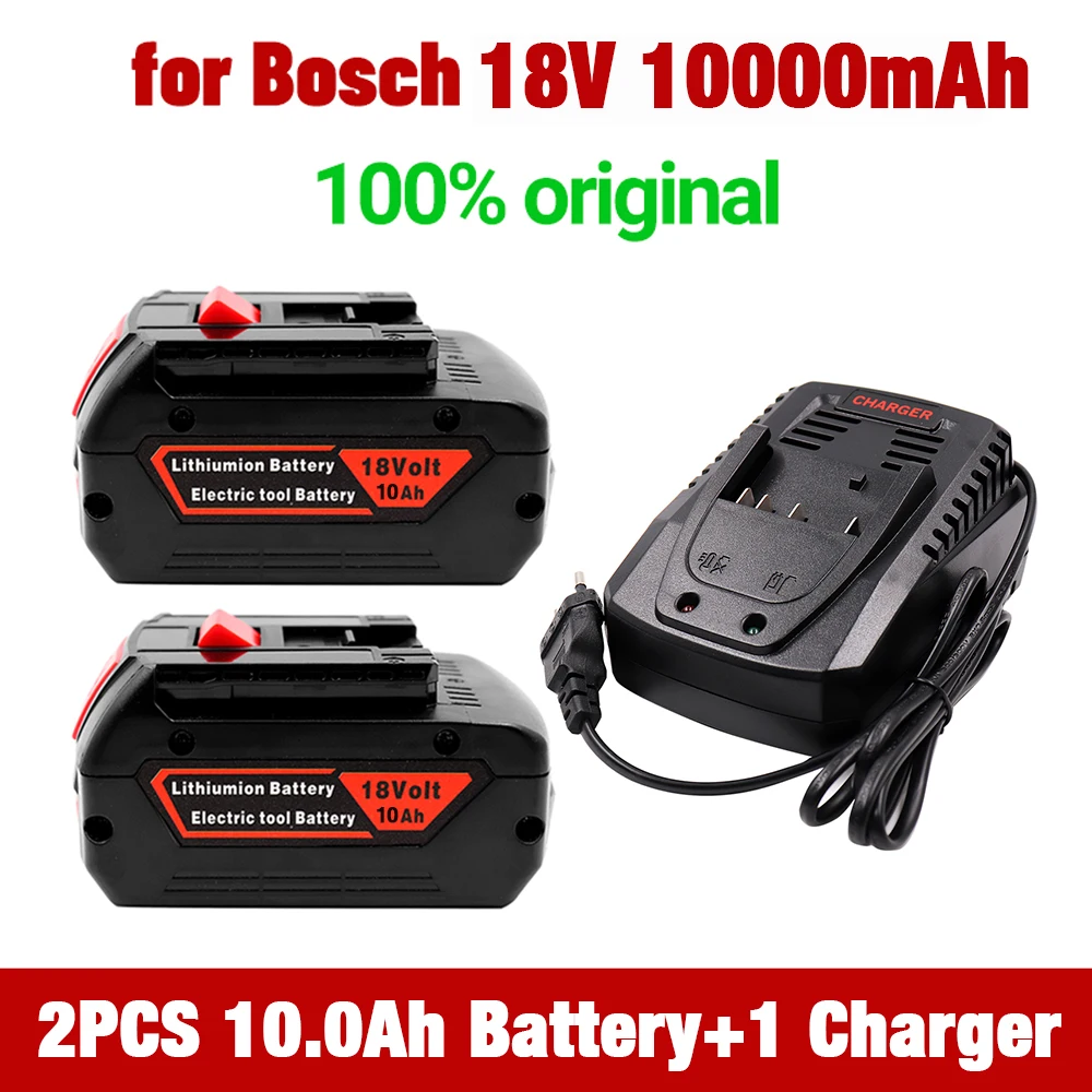 

Аккумуляторная батарея для электродрели Bosch, литий-ионные аккумуляторы 18 в, 10 Ач, BAT609, BAT609G, BAT618, BAT618G, BAT614 + 1 зарядное устройство