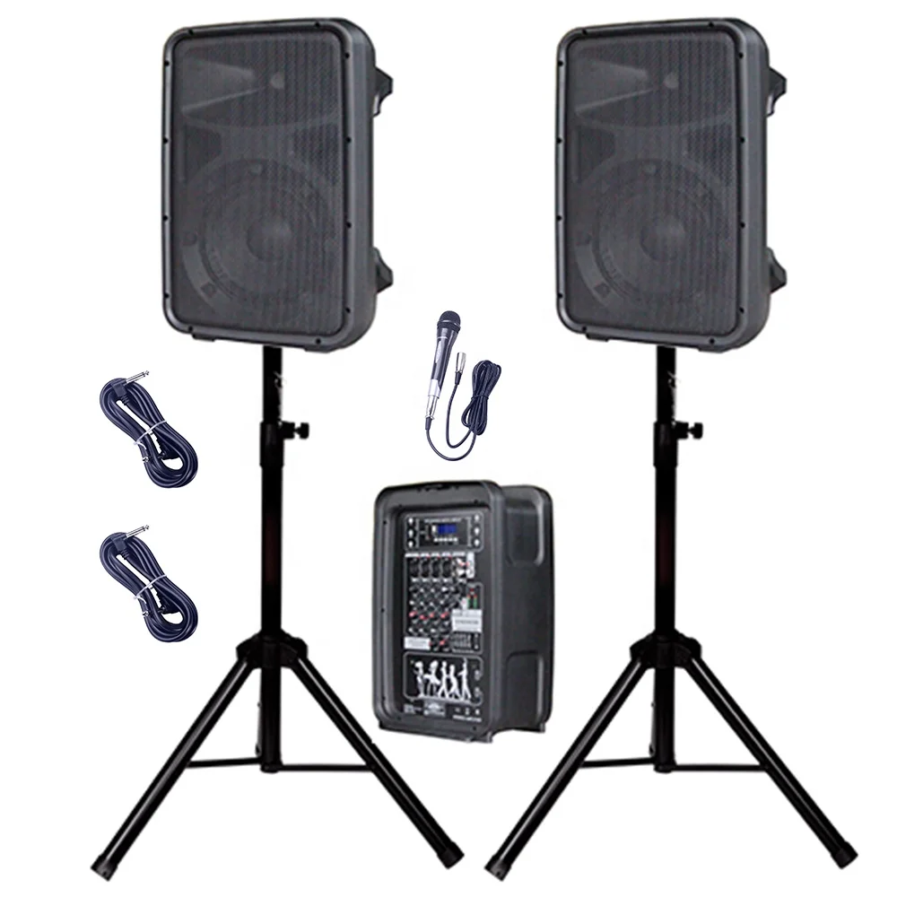 Professional audio 800W 4 Channel Powered Mixer Combo 2x8" Wireless Karaoke sets PA speaker System FM/Mic Bocina Parlante
Professional audio 800W 4 Channel Powered Mixer Combo 2x8" Wireless Karaoke sets PA speaker System FM/Mic Bocina Parlante