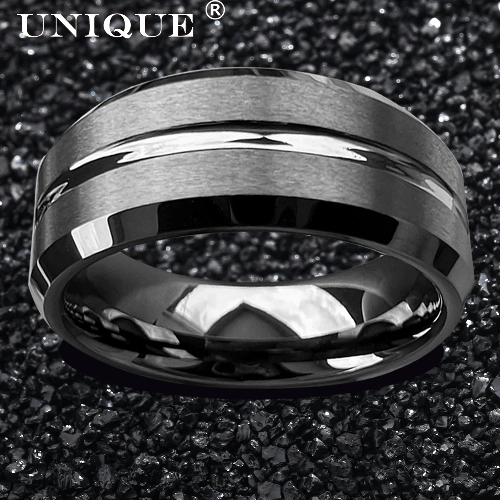 Unique Jewel Couple 6/8mm Gunmetal Mens Womens Wedding Band Fashion Tungsten Ring Matte Finish Center Grooved Comfort Fit
Unique Jewel Couple 6/8mm Gunmetal Mens Womens Wedding Band Fashion Tungsten Ring Matte Finish Center Grooved Comfort Fit