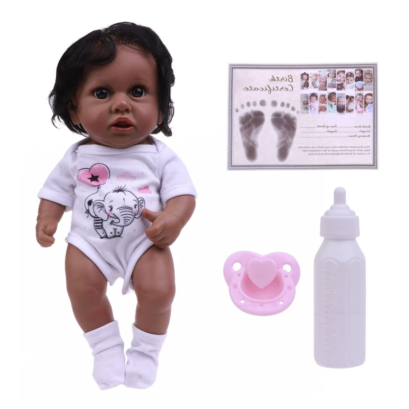 11.8in Simulated Black Baby Doll Xmas Gift Sleep Baby Interactive Toy Infant Gift for Baby New Year Relax Toy
11.8in Simulated Black Baby Doll Xmas Gift Sleep Baby Interactive Toy Infant Gift for Baby New Year Relax Toy