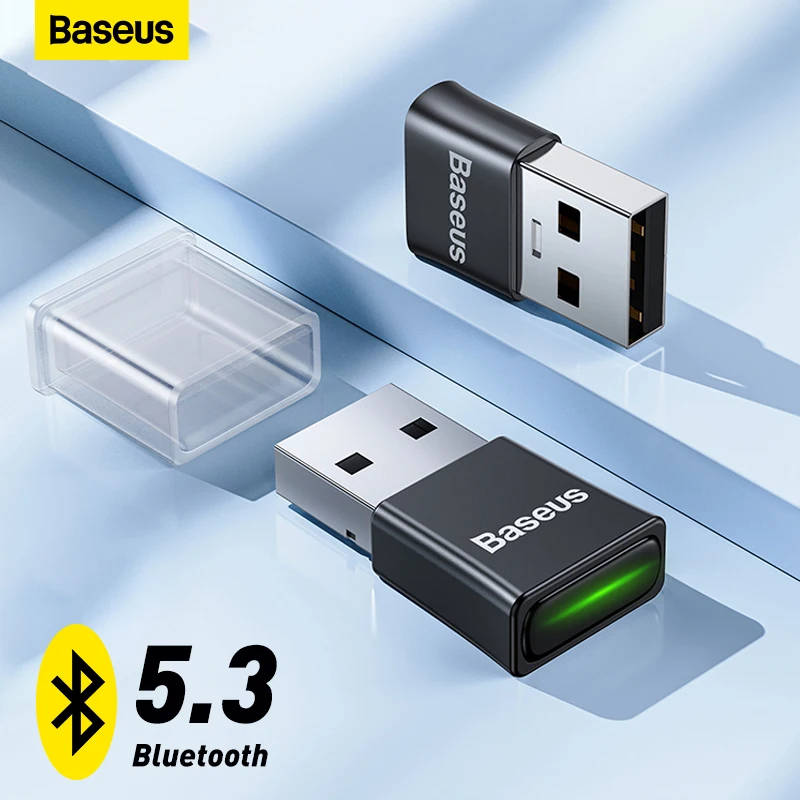 

Baseus USB Bluetooth Adapter Bluetooth 5.3 Dongle Adaptador for PC Laptop Wireless Speaker Audio Receiver USB Transmitter