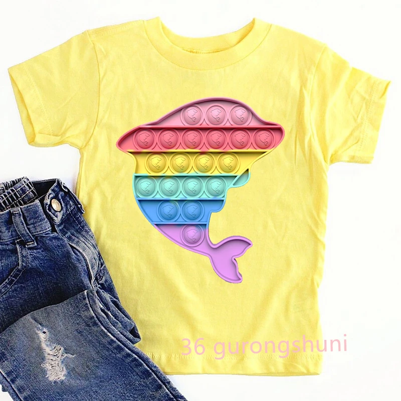 2022 Cute Kawaii Dolphin Print Fidget Toys T Shirt Push Bubble Sensory Toys Shirt поп ит Pop It T-Shrit Boys Girls T Shirt Tops
2022 Cute Kawaii Dolphin Print Fidget Toys T Shirt Push Bubble Sensory Toys Shirt поп ит Pop It T-Shrit Boys Girls T Shirt Tops