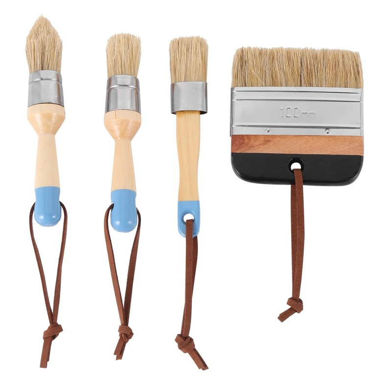 4 Pieces Chalk And Wax Paint Brushes Bristle Stencil Brushes Including Flat Pointed And Round Chalked Paint Brushes
4 Pieces Chalk And Wax Paint Brushes Bristle Stencil Brushes Including Flat Pointed And Round Chalked Paint Brushes