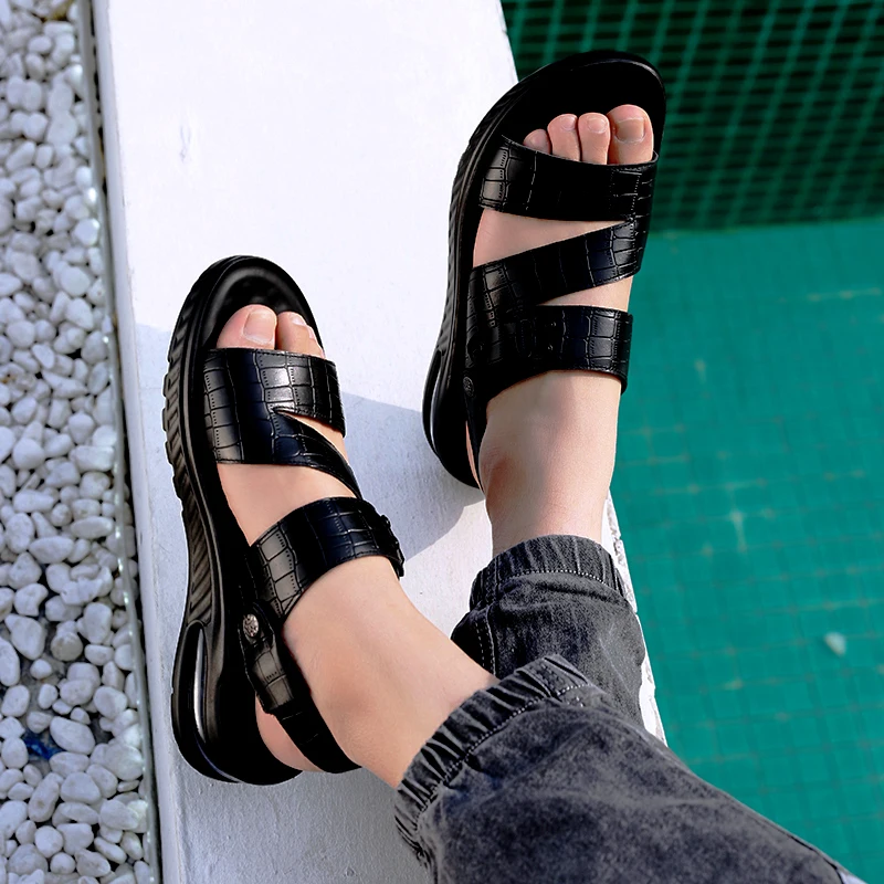 Сандалии мужские из натуральной кожи, Классическая стильная повседневная Уличная обувь для пляжа и вождения, амортизационная портативная дышащая обувь для прогулок, лето
Сандалии мужские из натуральной кожи, Классическая стильная повседневная Уличная обувь для пляжа и вождения, амортизационная портативная дышащая обувь для прогулок, лето