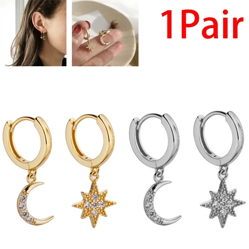 Delysia King Women Trendy Alloy Star Moon Earring Temperament Crystal Versatile Birthday Party Asymmetry Eardrop
Delysia King Women Trendy Alloy Star Moon Earring Temperament Crystal Versatile Birthday Party Asymmetry Eardrop