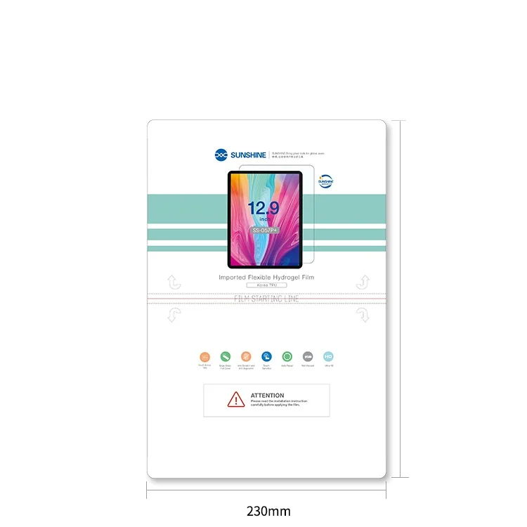 SS-057P+Tablet Hydrogel Film Screen Protector Flexible Hydrogel Film For iPad Pro 12.9
SS-057P+Tablet Hydrogel Film Screen Protector Flexible Hydrogel Film For iPad Pro 12.9