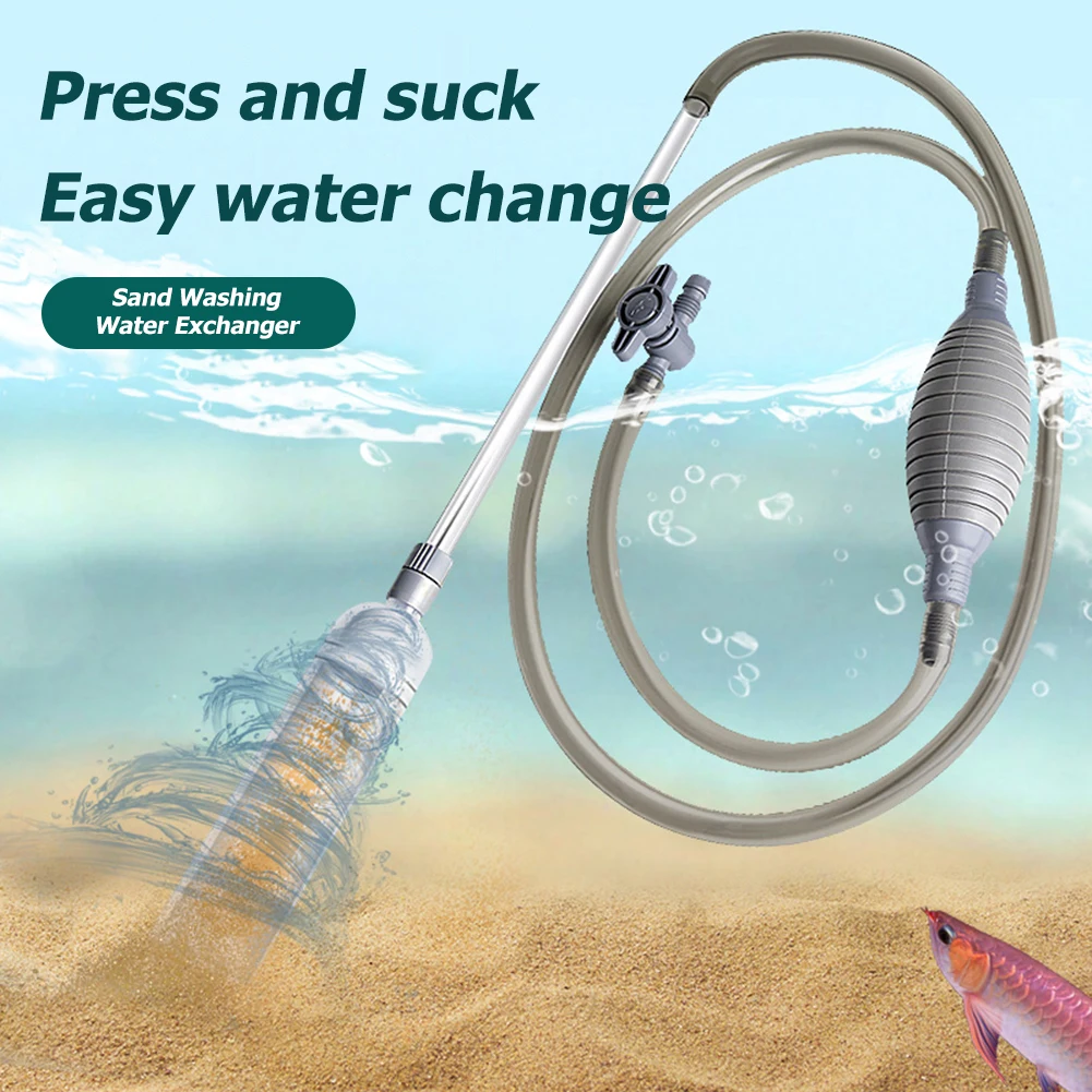 Aquarium Siphon Fish Syphon Vacuum Cleaner Pump Semi-automatic Water Change Changer Gravel Water Filter Cleaning Accessorie 
Aquarium Siphon Fish Syphon Vacuum Cleaner Pump Semi-automatic Water Change Changer Gravel Water Filter Cleaning Accessorie