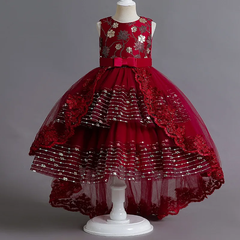 Элегантное платье с вышивкой со шлейфом, бальное платье для маленьких девочек, детское бальное платье для принцессы на день рождения, подро... 
Элегантное платье с вышивкой со шлейфом, бальное платье для маленьких девочек, детское бальное платье для принцессы на день рождения, подро...