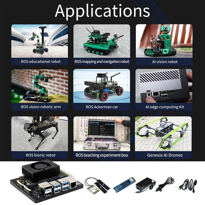 For Jetson Xavier NX AI Development Board Kit+8GB Core Board+Cooling Fan+Network Card+128G SSD+USB Cable+Power US Plug
For Jetson Xavier NX AI Development Board Kit+8GB Core Board+Cooling Fan+Network Card+128G SSD+USB Cable+Power US Plug