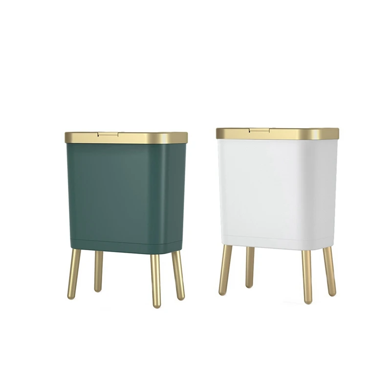 Luxury Fashion White Gold Trash Can 15L Large-Capacity With Lid Dustbin Living Room Sofa Side High Feet Garbage Bin
Luxury Fashion White Gold Trash Can 15L Large-Capacity With Lid Dustbin Living Room Sofa Side High Feet Garbage Bin