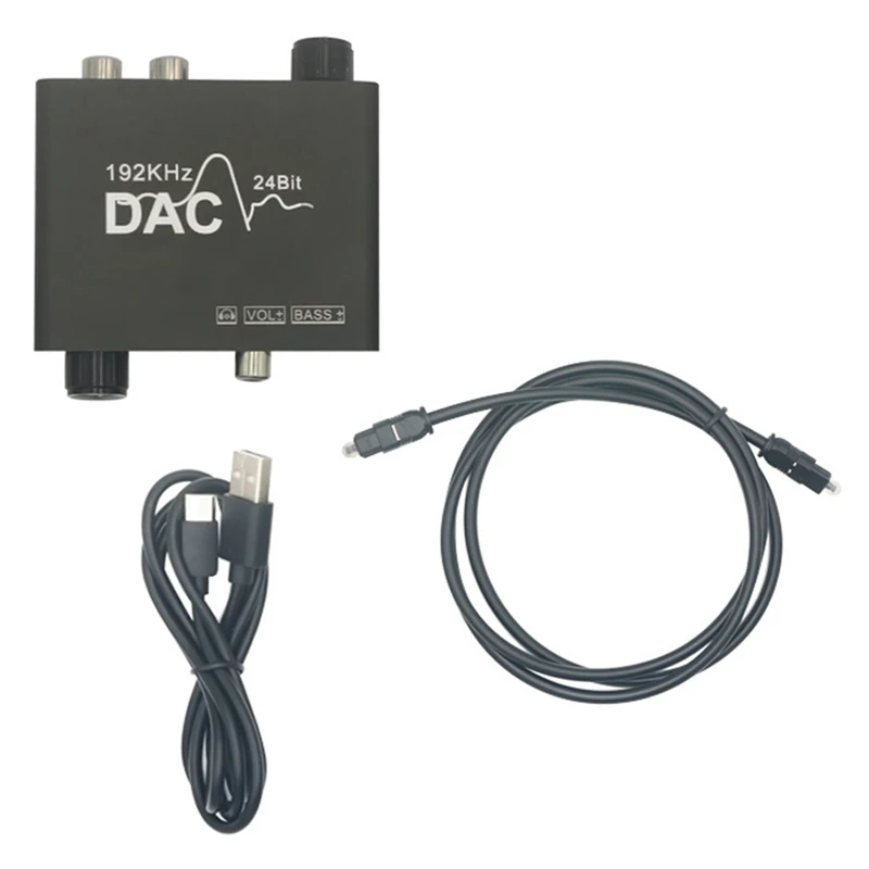 192Khz DAC Converter Digital Optical Coaxial Toslink To Analog L/R RCA 3.5Mm Audio Converter Adapter Part With Volume Control
192Khz DAC Converter Digital Optical Coaxial Toslink To Analog L/R RCA 3.5Mm Audio Converter Adapter Part With Volume Control