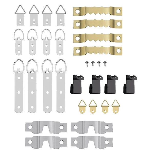 68 Pcs Picture Frame Hanging Hooks for Wall Mount, Photo Hangers Kit, D Ring & Serrated Hooks with Screws
68 Pcs Picture Frame Hanging Hooks for Wall Mount, Photo Hangers Kit, D Ring & Serrated Hooks with Screws