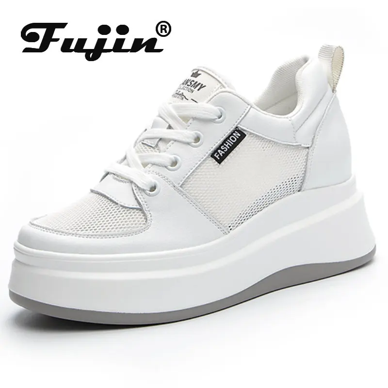 Fujin/дышащие кроссовки из натуральной кожи на платформе 7,5 см с сетчатым верхом; Повседневные Удобные брендовые туфли с перфорацией; Сезон весна-лето
Fujin/дышащие кроссовки из натуральной кожи на платформе 7,5 см с сетчатым верхом; Повседневные Удобные брендовые туфли с перфорацией; Сезон весна-лето