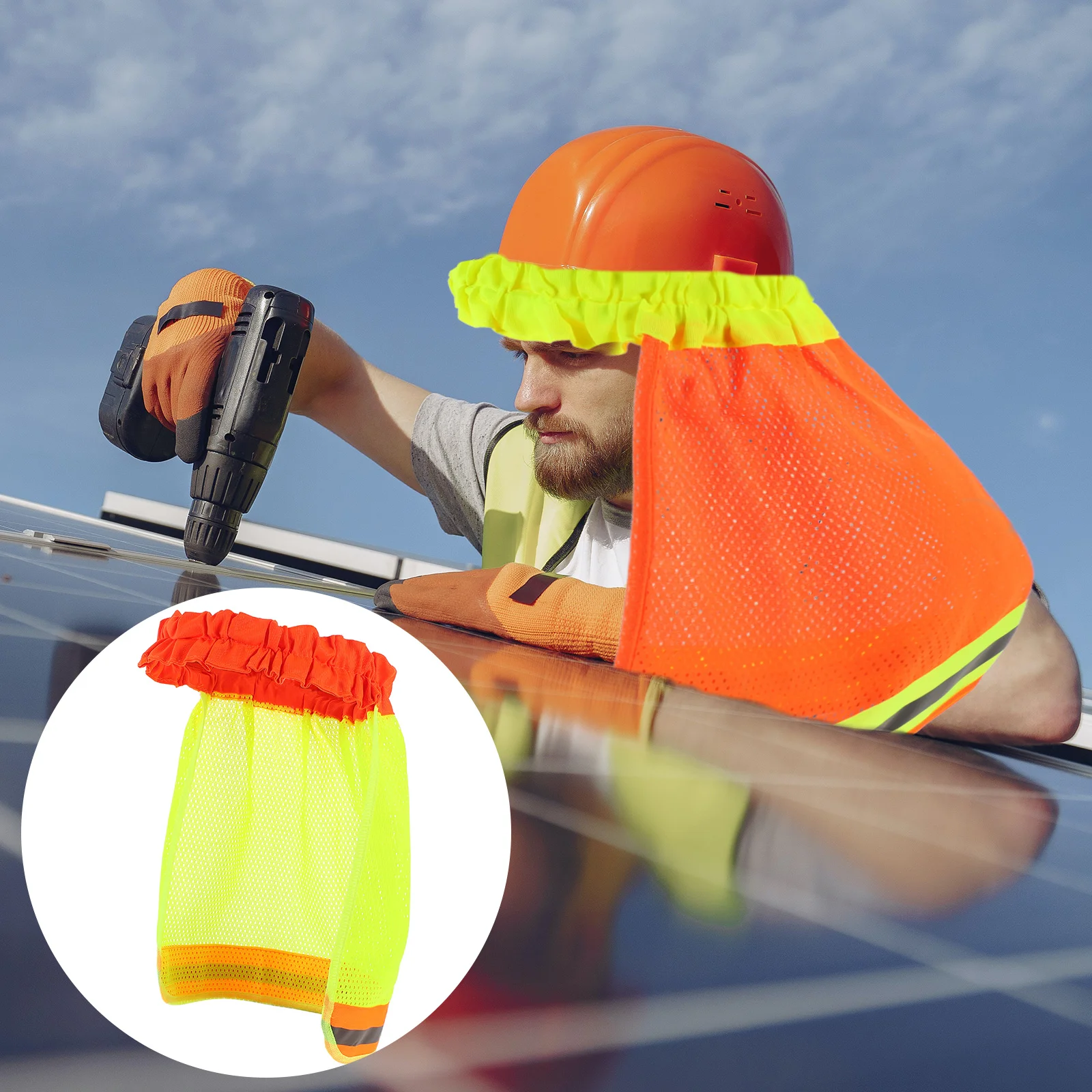 Hard Hat Sun Shield Reflective Stripe Cover Practical Mesh Construction Site Sunshield Hardhats Neck
Hard Hat Sun Shield Reflective Stripe Cover Practical Mesh Construction Site Sunshield Hardhats Neck