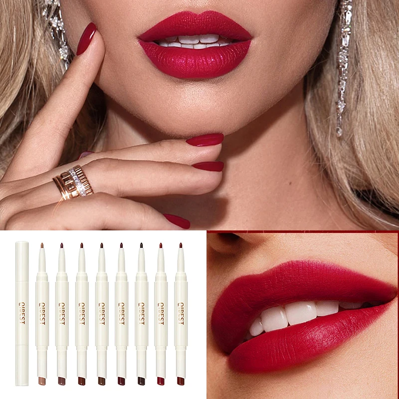 Double Head 2 In 1 Lip Liner Velvet Matte Lipstick Long Lasting Waterproof Red Lip Pencil Moisturizer INS Natural Makeup
Double Head 2 In 1 Lip Liner Velvet Matte Lipstick Long Lasting Waterproof Red Lip Pencil Moisturizer INS Natural Makeup