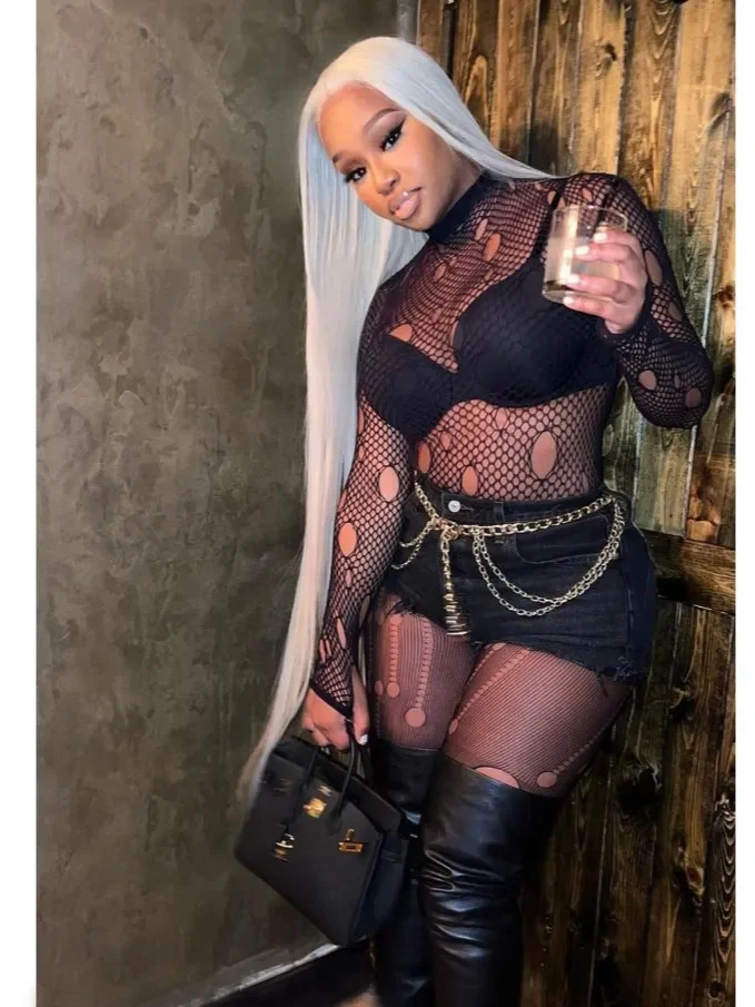 2022 Echoine Sexy Hole Hollow Out Sheer Mesh Tops Black See Through Tshirt Streetwear Party Night Clubwear Women Clothing Hot
2022 Echoine Sexy Hole Hollow Out Sheer Mesh Tops Black See Through Tshirt Streetwear Party Night Clubwear Women Clothing Hot