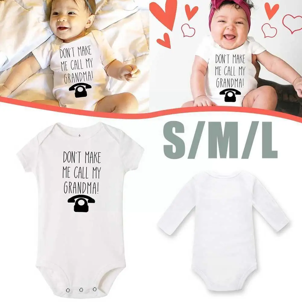 Funny Cute One-Piece Infant Baby Bodysuit, Don't Make Printed Grandma Call Me Unisex Short Bodysuit My Sleeve Toddl L8I2
Funny Cute One-Piece Infant Baby Bodysuit, Don't Make Printed Grandma Call Me Unisex Short Bodysuit My Sleeve Toddl L8I2