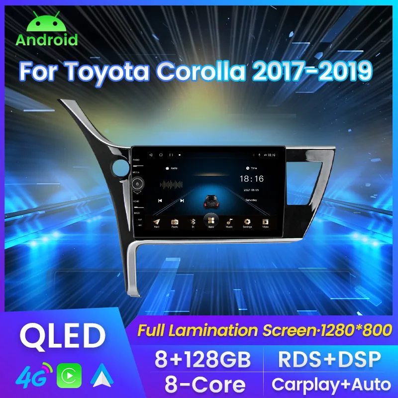 Автомагнитола QLED 1280x800P, Android 128, 8 ГБ + 2017 ГБ, мультимедийный видеоплеер с GPS для Toyota Corolla 2019-, 2Din, без dvd, RDS
Автомагнитола QLED 1280x800P, Android 128, 8 ГБ + 2017 ГБ, мультимедийный видеоплеер с GPS для Toyota Corolla 2019-, 2Din, без dvd, RDS