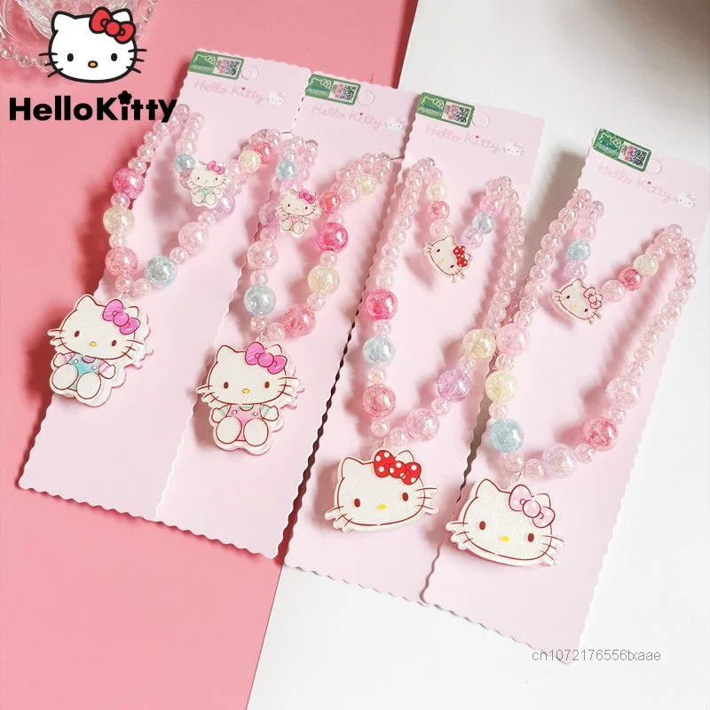 Sanrio Hello Kitty Necklace Bracelet 2 Piece Set Y2k Girls Birthday Gifts Children Cartoon Cute Beaded Decoration Accessories
Sanrio Hello Kitty Necklace Bracelet 2 Piece Set Y2k Girls Birthday Gifts Children Cartoon Cute Beaded Decoration Accessories